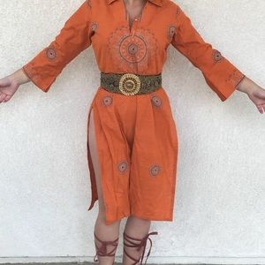 Orange mandala dress